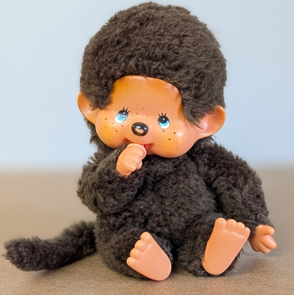Vintage Monchhichi Thumb Sucking Monkey Duo (Flaws) - Picture 9 of 16